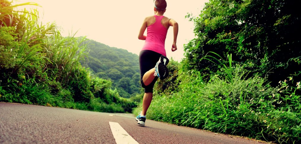 Woman jogging in the morning.