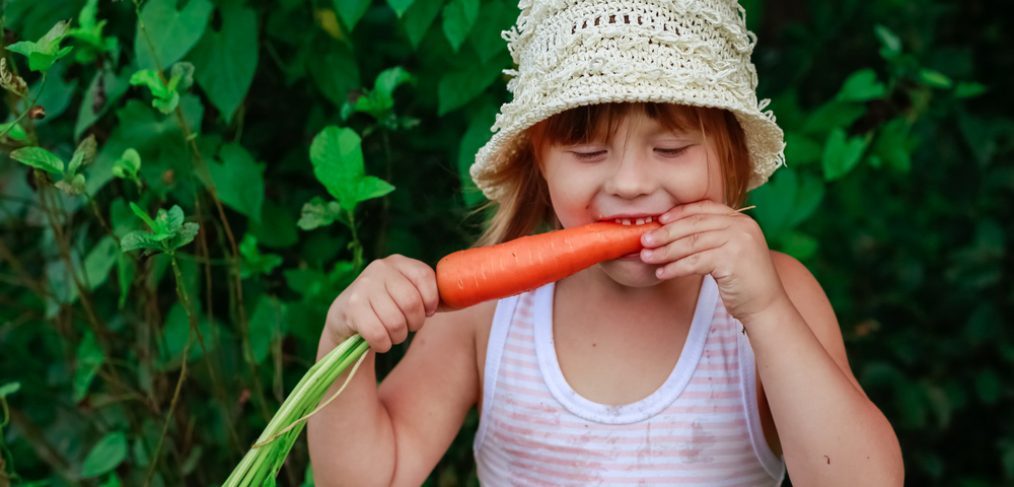 Child eating a carrot