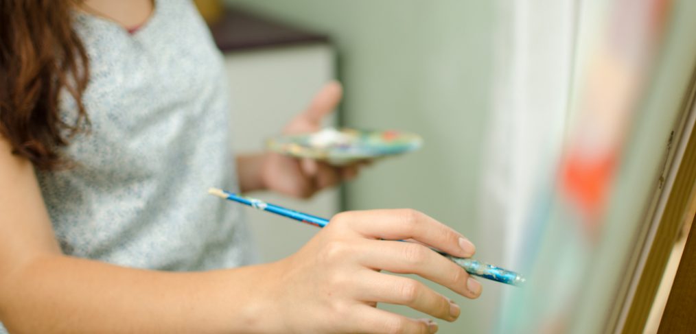 Woman painting