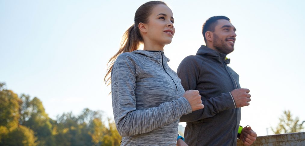 Couple running