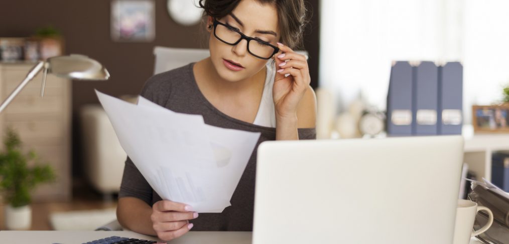 Woman working at desk