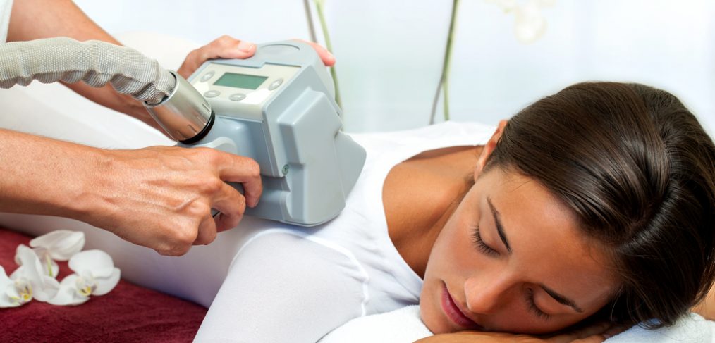 Woman undergoing pulse therapy